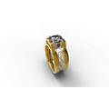 10K Gold Signature Style Ring, Custom Design